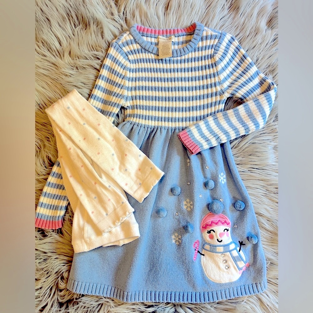 Sweater Frozen Dress & Tights ❄️